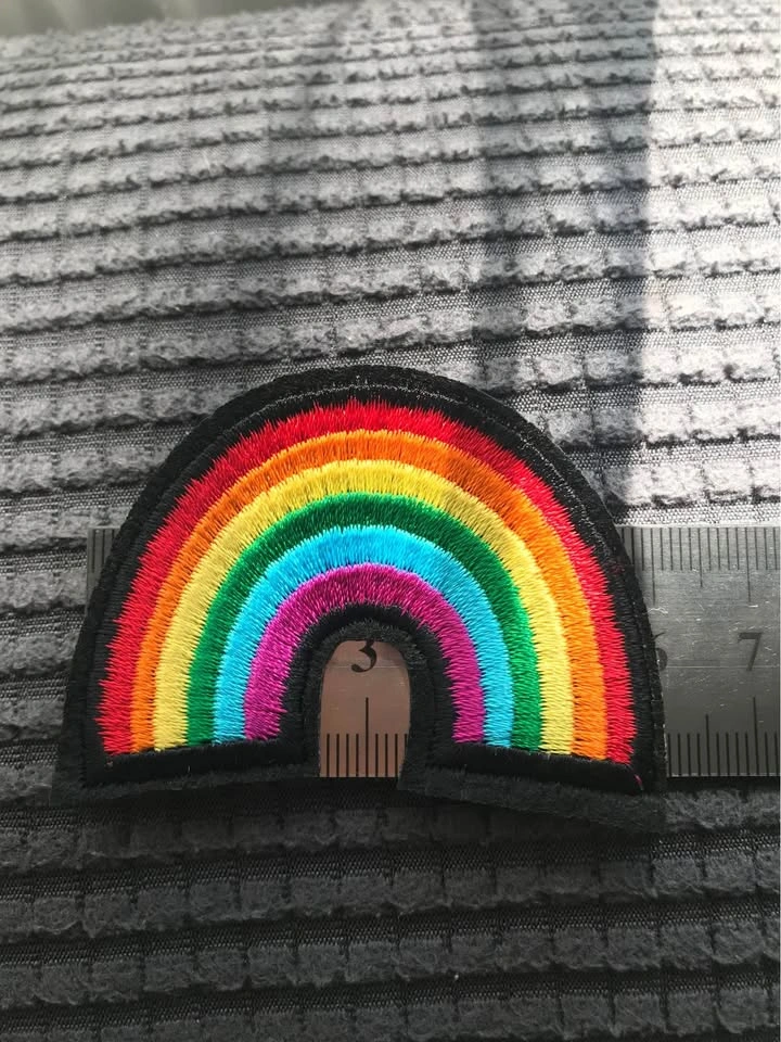 RAINBOW 🌈 IRON ON OR SEW ON PATCH 6x4.5 cm - photo 2