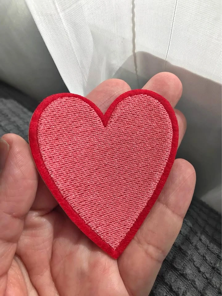 Heart ❤️ Iron On or Sew On Patch 5.75x6.5 cm