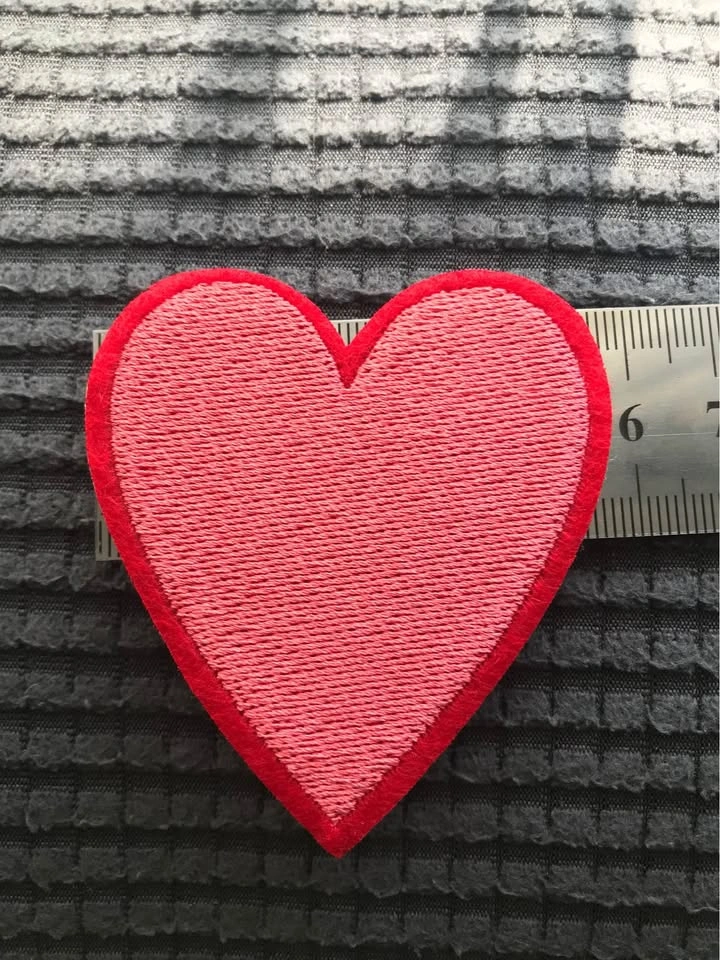 Heart ❤️ Iron On or Sew On Patch 5.75x6.5 cm - photo 2