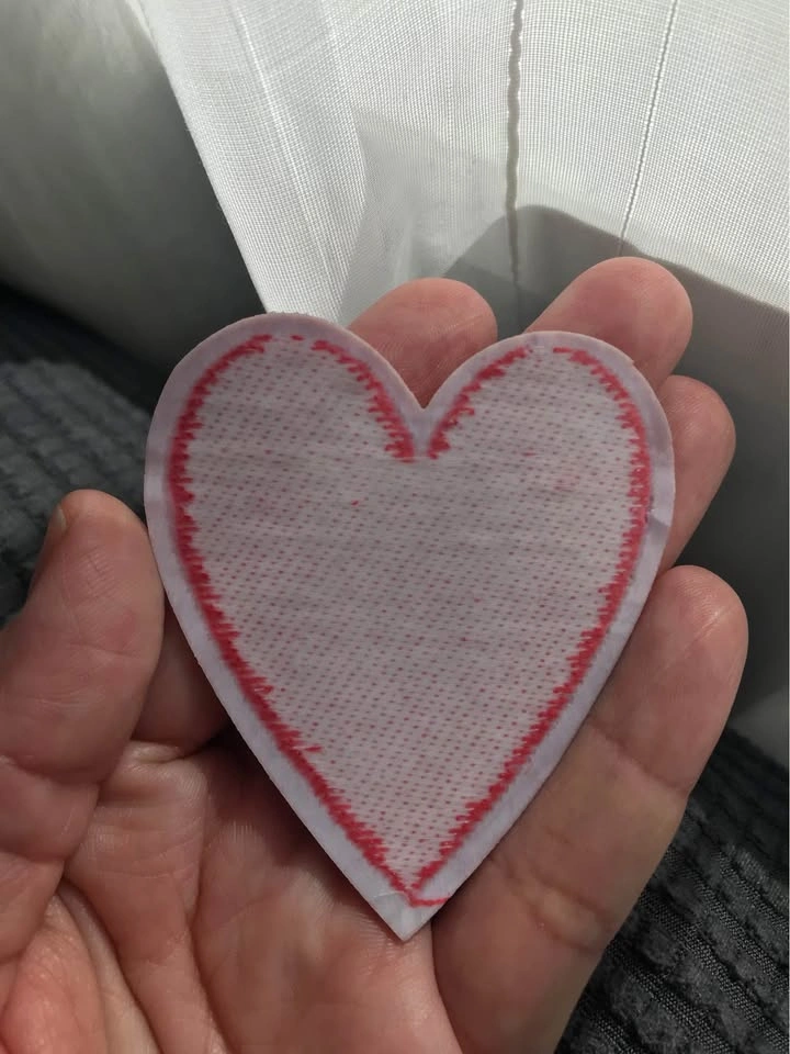 Heart ❤️ Iron On or Sew On Patch 5.75x6.5 cm - photo 4