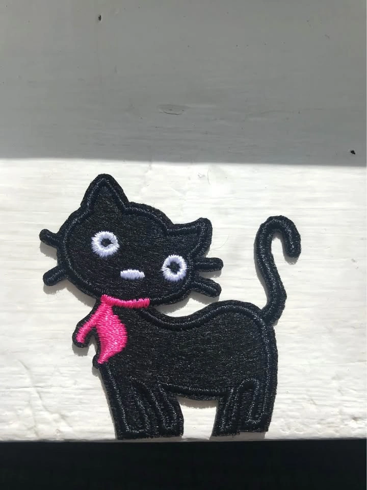 BLACK CAT 🐈‍⬛ IRON ON OR SEW ON PATCH 4.5x4.5 cm - photo 2