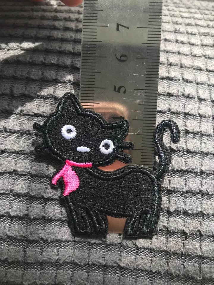 BLACK CAT 🐈‍⬛ IRON ON OR SEW ON PATCH 4.5x4.5 cm - photo 3