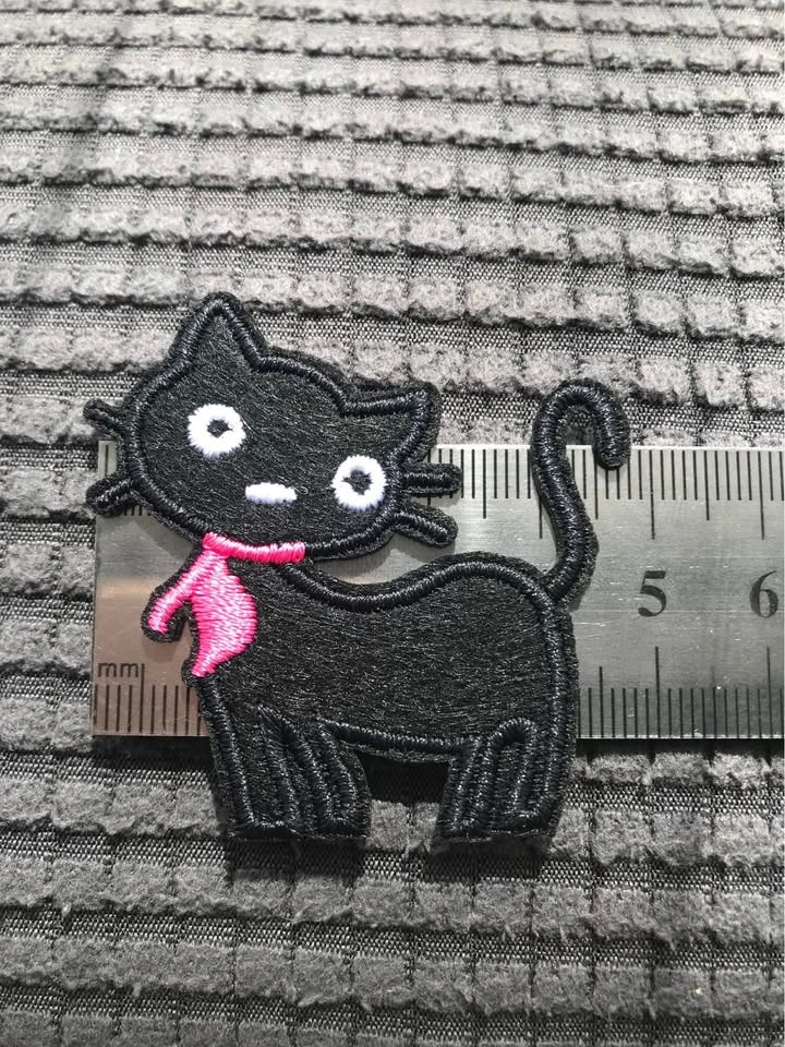 BLACK CAT 🐈‍⬛ IRON ON OR SEW ON PATCH 4.5x4.5 cm - photo 4