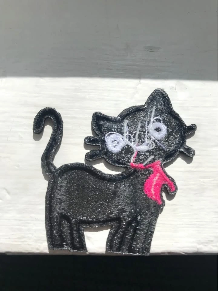 BLACK CAT 🐈‍⬛ IRON ON OR SEW ON PATCH 4.5x4.5 cm - photo 5