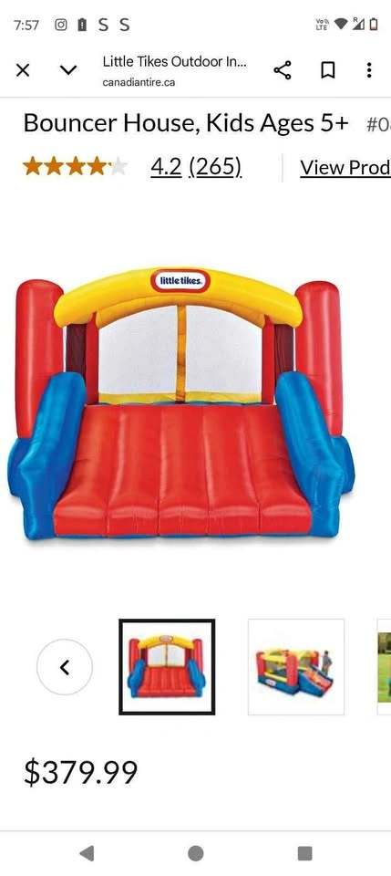 Little Tikes Outdoor Inflatable Jump n' Slide Bouncer House