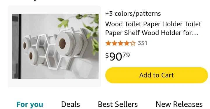 Wood Toilet Paper Holder Toilet Paper Shelf Honeycomb - photo 3