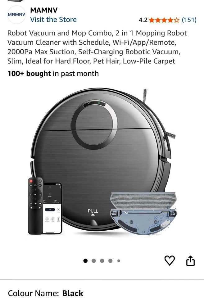 Smart Robot Vacuum and Mop Combo