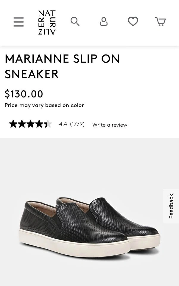 Brand new Naturalizer womens US7 slip on sneakers