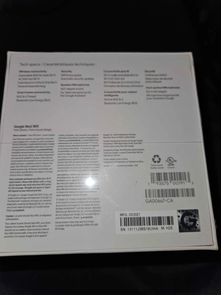 Google Nest Wifi Add-On Point – Snow - photo 3