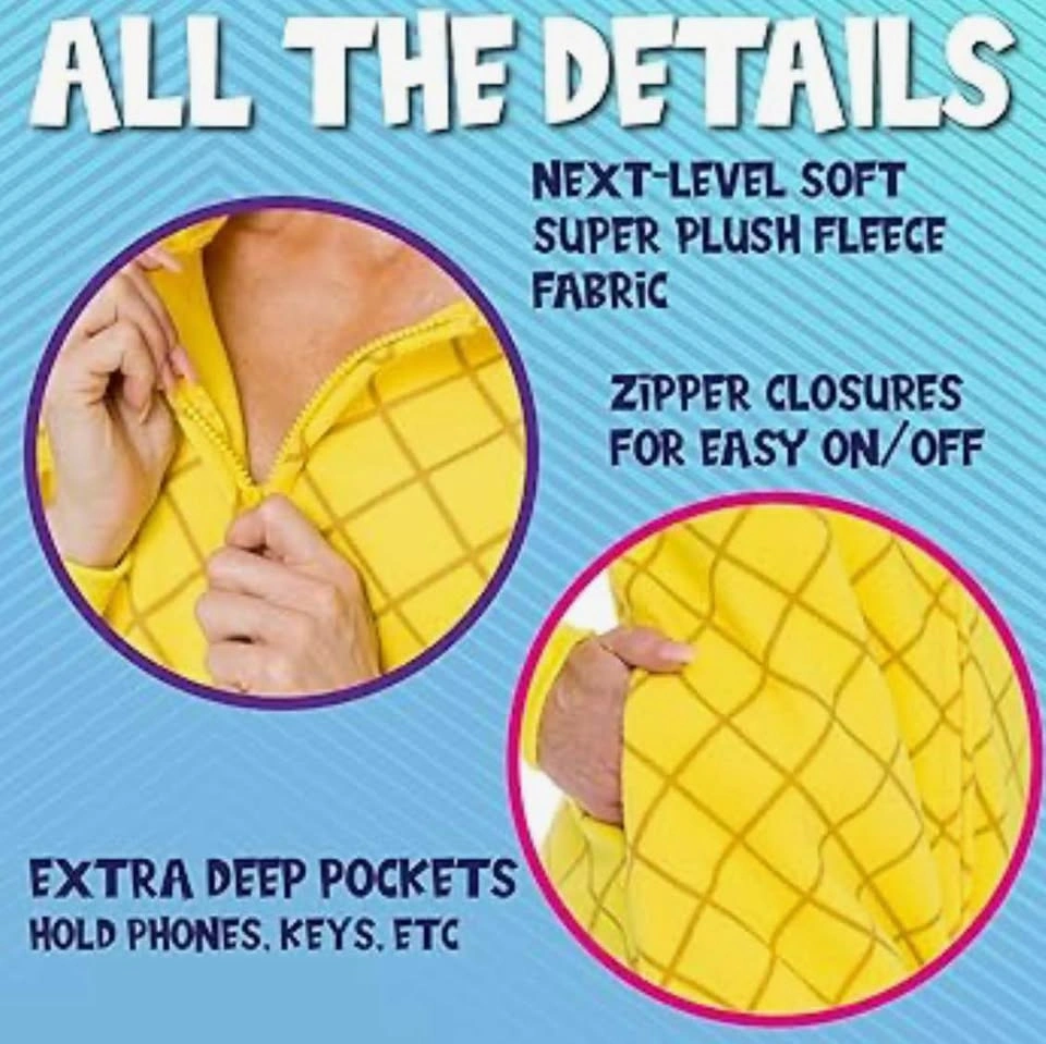 NEW Silver Lilly Funziez Unisex Medium Pineapple Costume Pajamas - photo 3