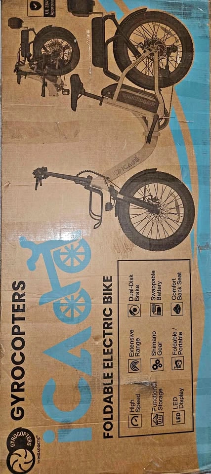 Brand New Gyrocopters iCaddy E-Bike – 125KM Range, GPS