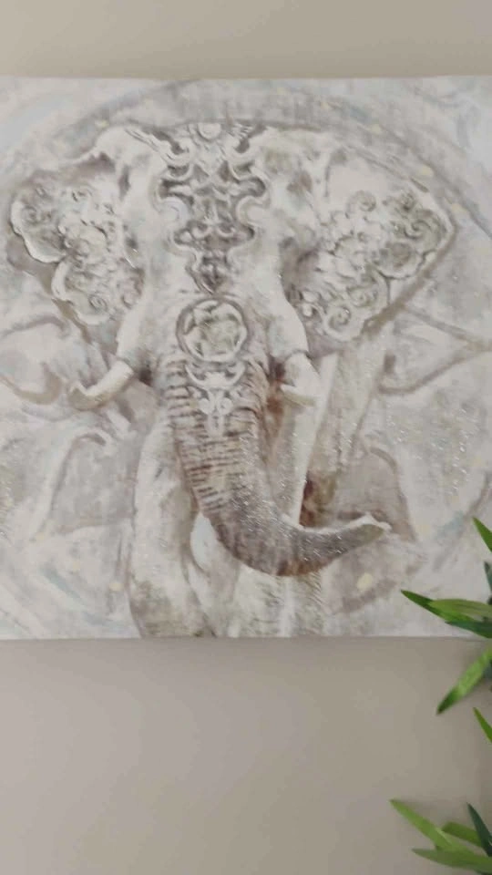 Beautiful elephant wall scenery - photo 2