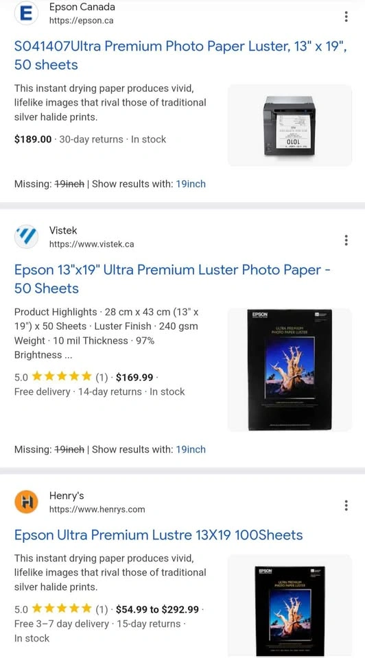 ULTRA PREMIUM PHOTO PAPER LUSTER 13x19" - 52 sheets - photo 4