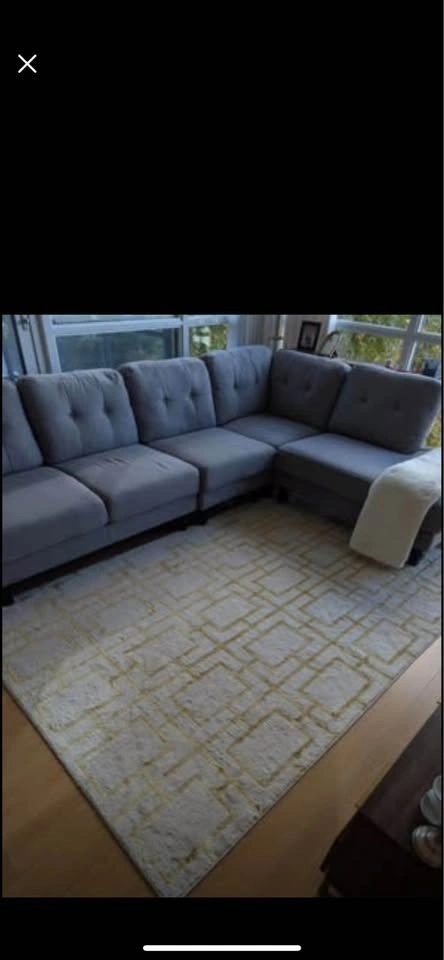 Gorgeous Golden and White Design Rug - photo 3