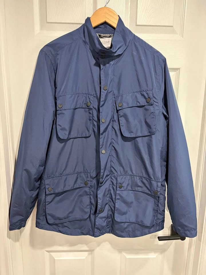 Men's Five Four Navy Blue Windbreaker/Spring Jacket Pockets M