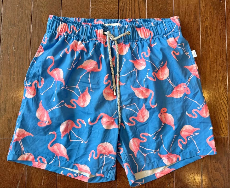 Men's Size Medium Vintage Flamingo Swim Trunks $10
