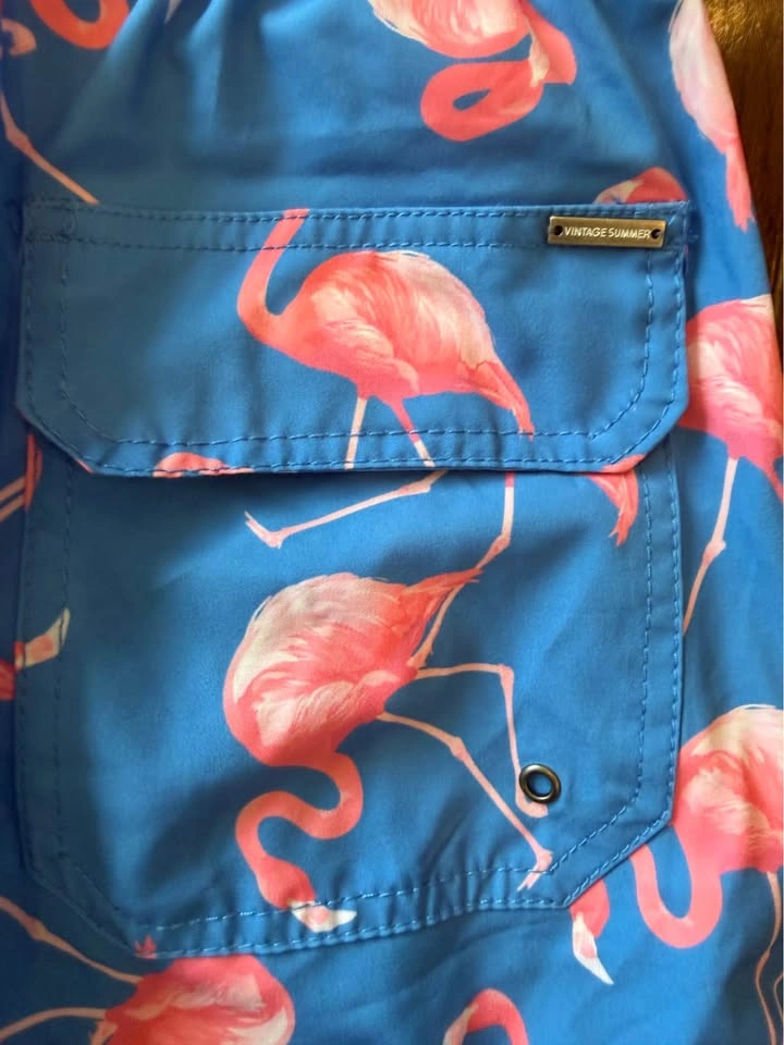 Men's Size Medium Vintage Flamingo Swim Trunks $10 - photo 5