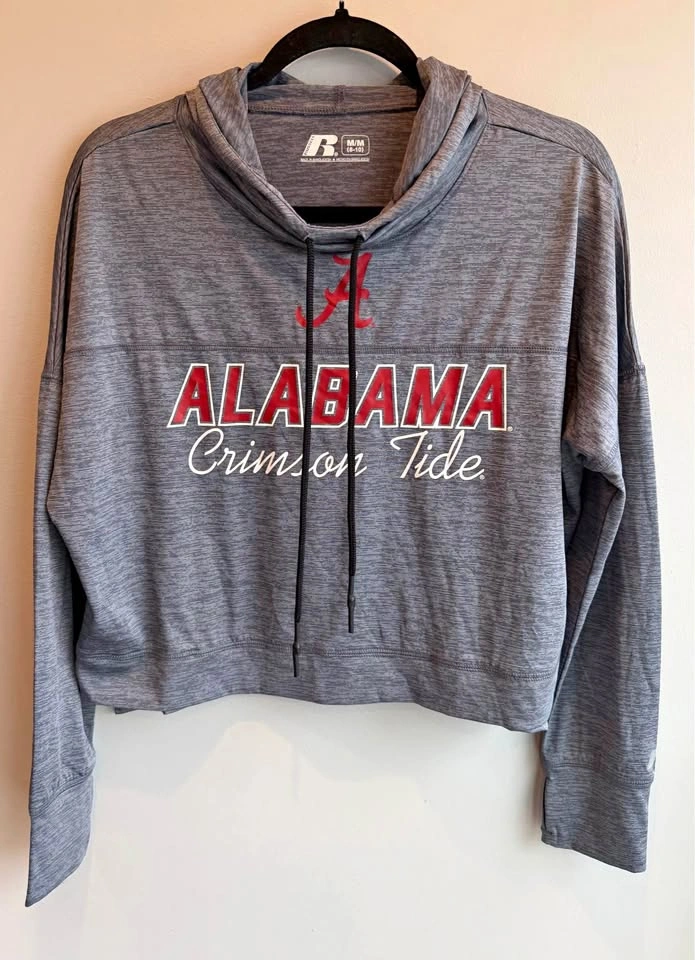 Women’s Alabama Crimson Tide New Cropped Dry-fit Hoodie Size Med