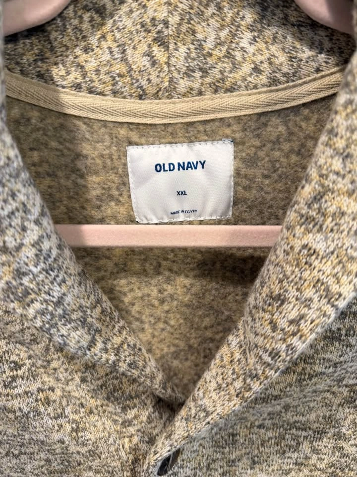 NWT Men’s XXL V-neck Cotton Button Down Sweater Oatmeal $20 - photo 2