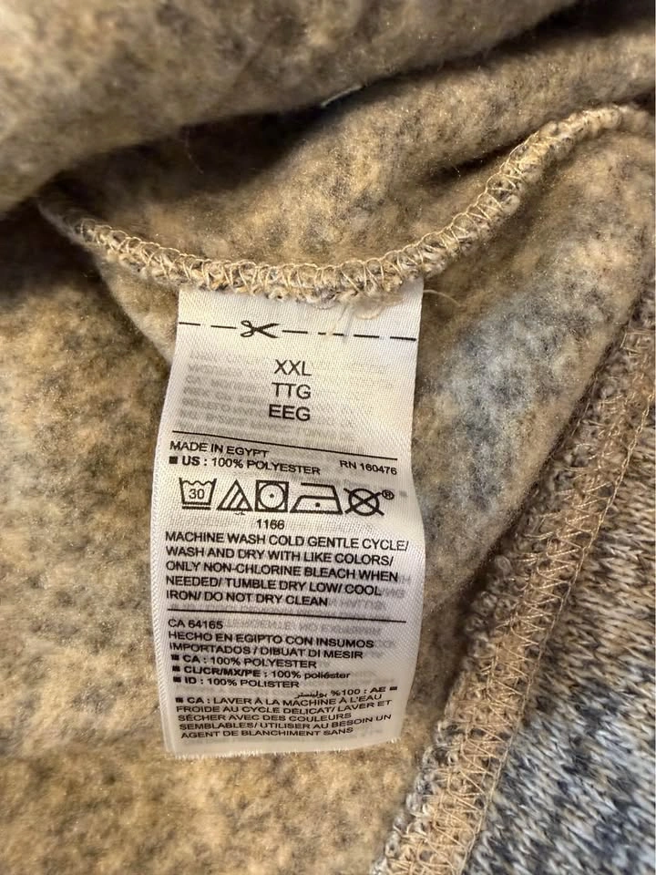 NWT Men’s XXL V-neck Cotton Button Down Sweater Oatmeal $20 - photo 3
