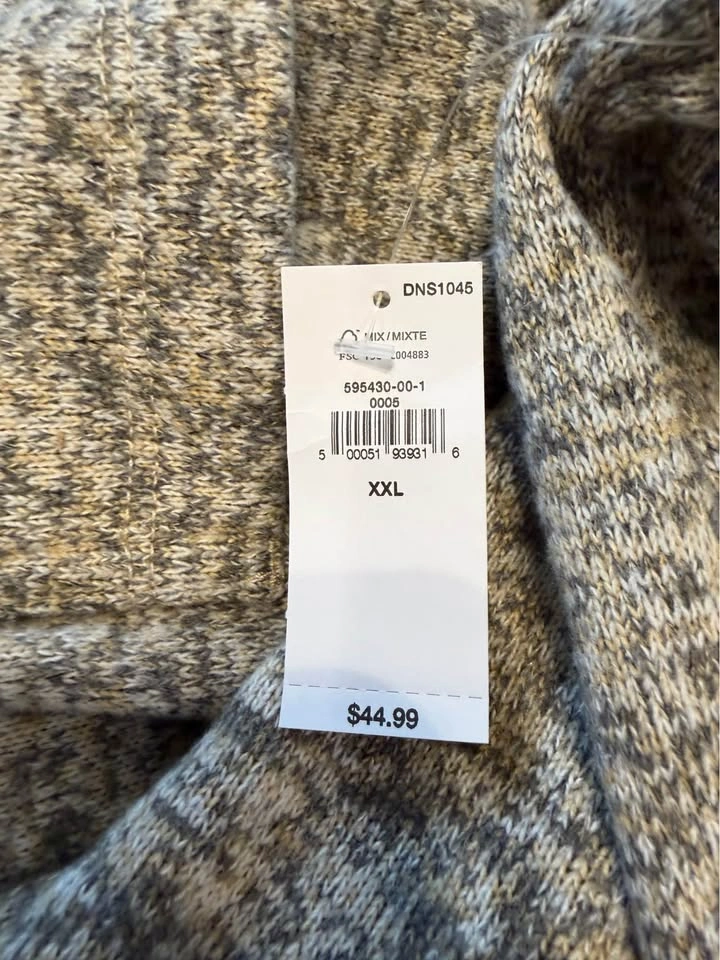 NWT Men’s XXL V-neck Cotton Button Down Sweater Oatmeal $20 - photo 4