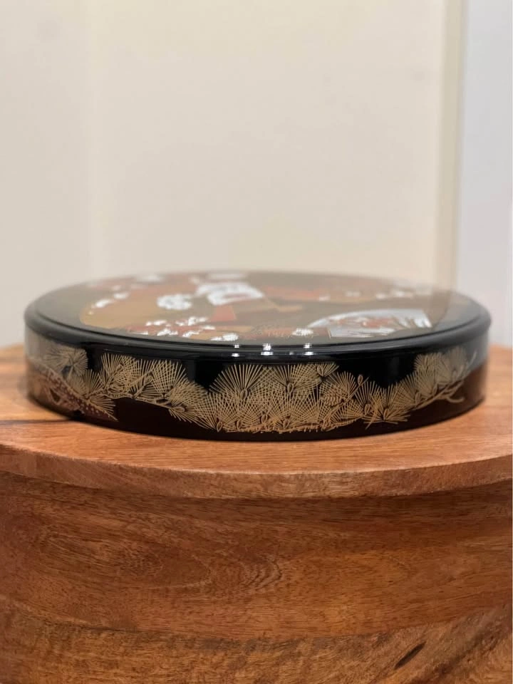 Vintage Japanese Lacquerware Divided Serving Dish - photo 2