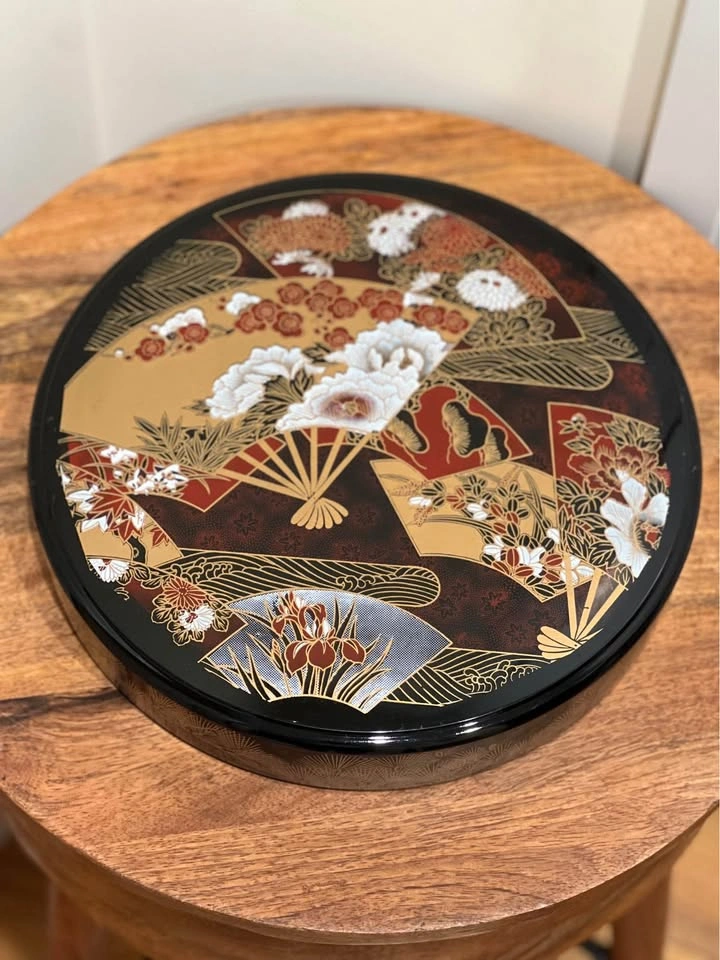 Vintage Japanese Lacquerware Divided Serving Dish - photo 4