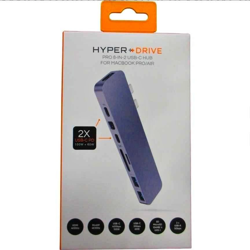 Hyper Drive 8-in-2 USB C Hub for MacBook Pro