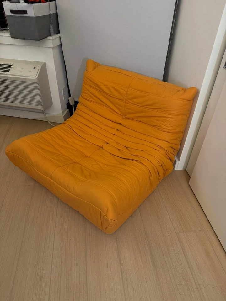 LIKE NEW Orange/Saffron Togo Replica Fireside Chair - photo 2
