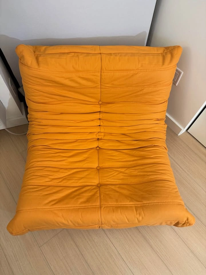 LIKE NEW Orange/Saffron Togo Replica Fireside Chair - photo 5