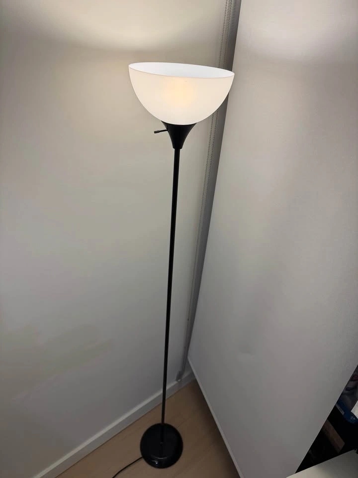 Black Floor Lamp with White Shade - photo 5