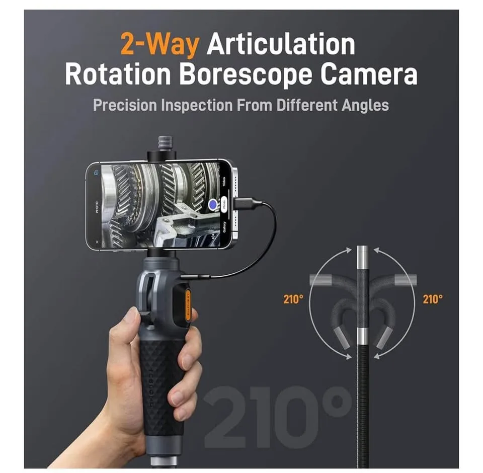NEW 2-Way Articulating Borescope w/ Light image indicator(2)