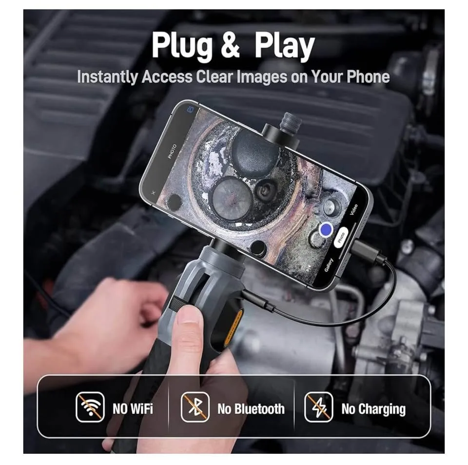 NEW 2-Way Articulating Borescope w/ Light image indicator(5)