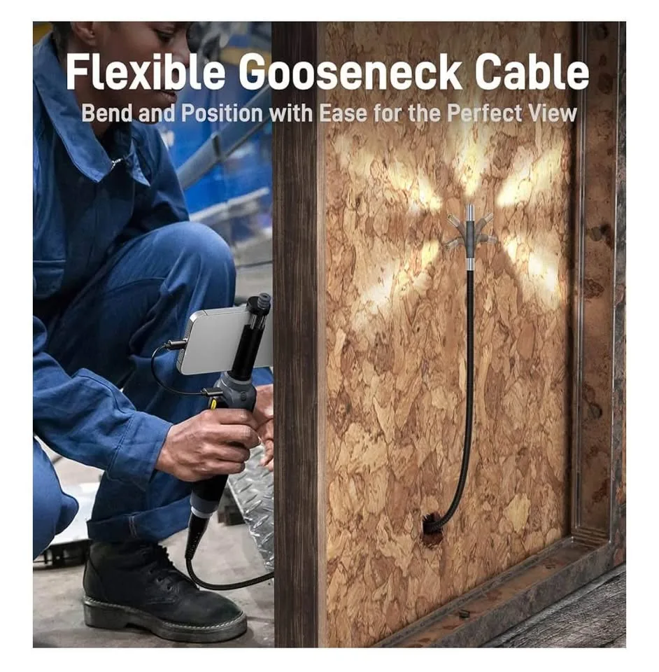 NEW 2-Way Articulating Borescope w/ Light image indicator(6)