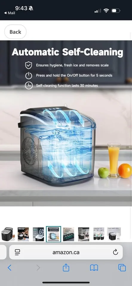 BRAND NEW- Countertop Ice Maker with Handle,26lbs/24H image indicator(5)