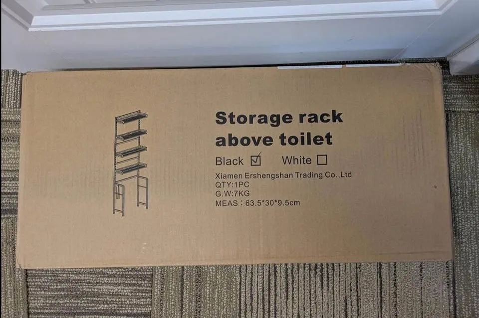 Brand new- Black Toilet Storage Shelf image indicator(2)
