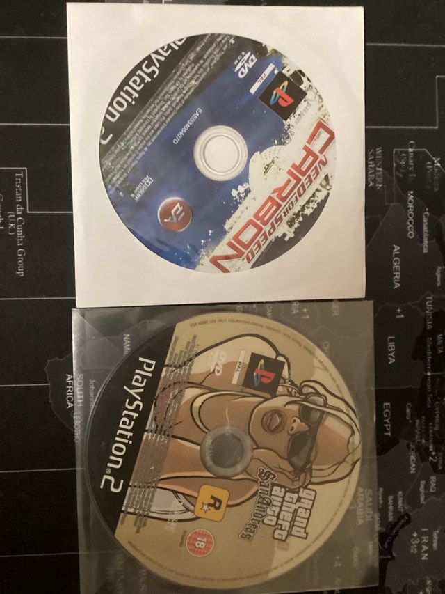 Need For Speed Carbon & GTA San Andreas for PS2