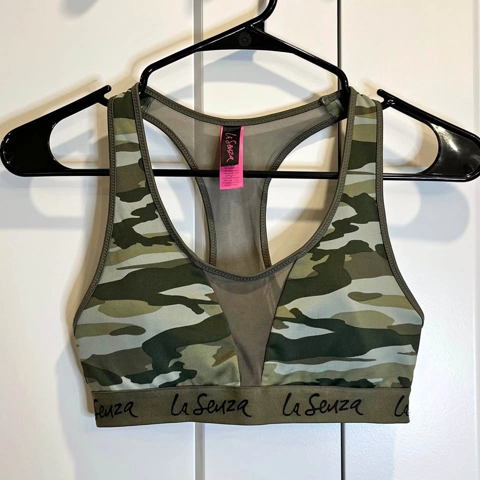 La Senza Camo Green Sports Bra - Size S