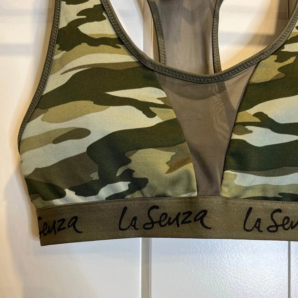 La Senza Camo Green Sports Bra - Size S - photo 2