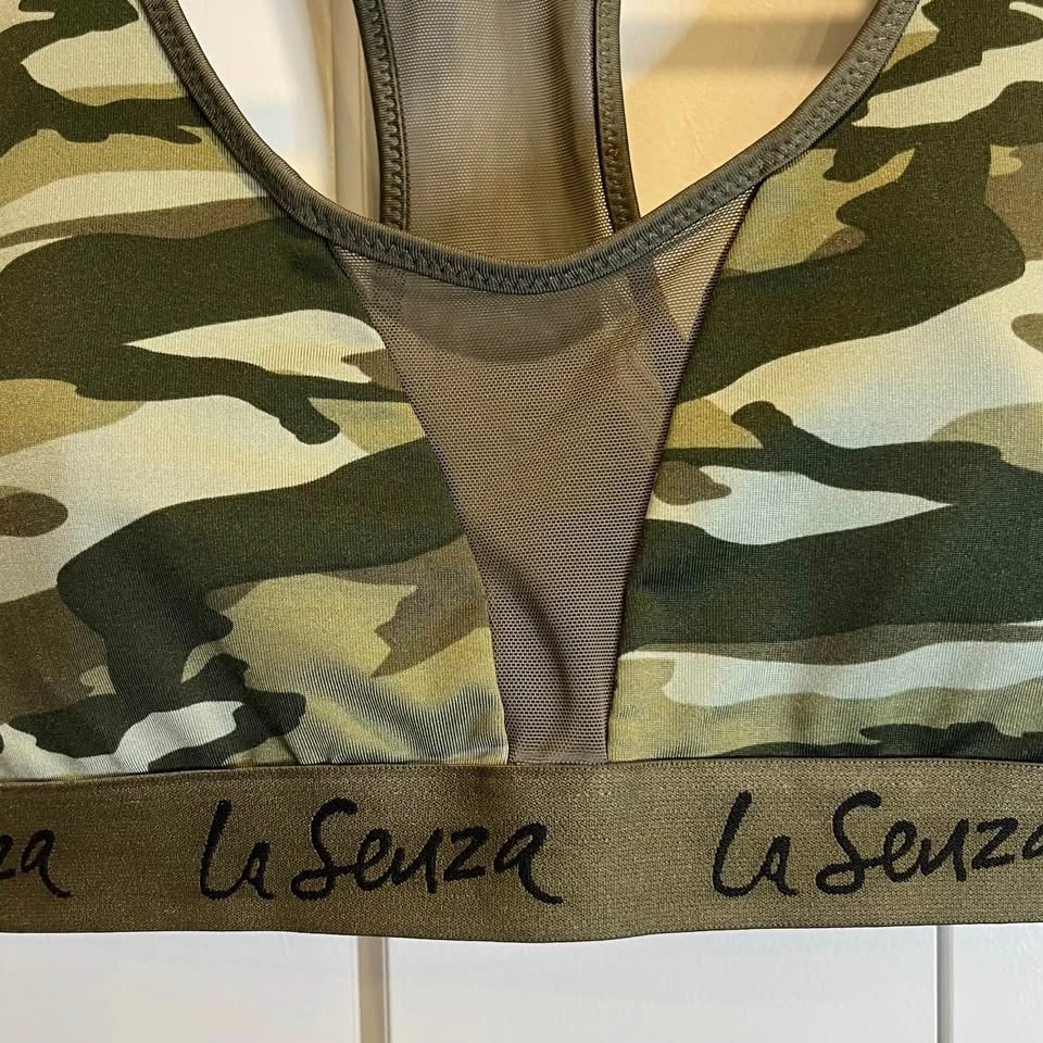 La Senza Camo Green Sports Bra - Size S - photo 3