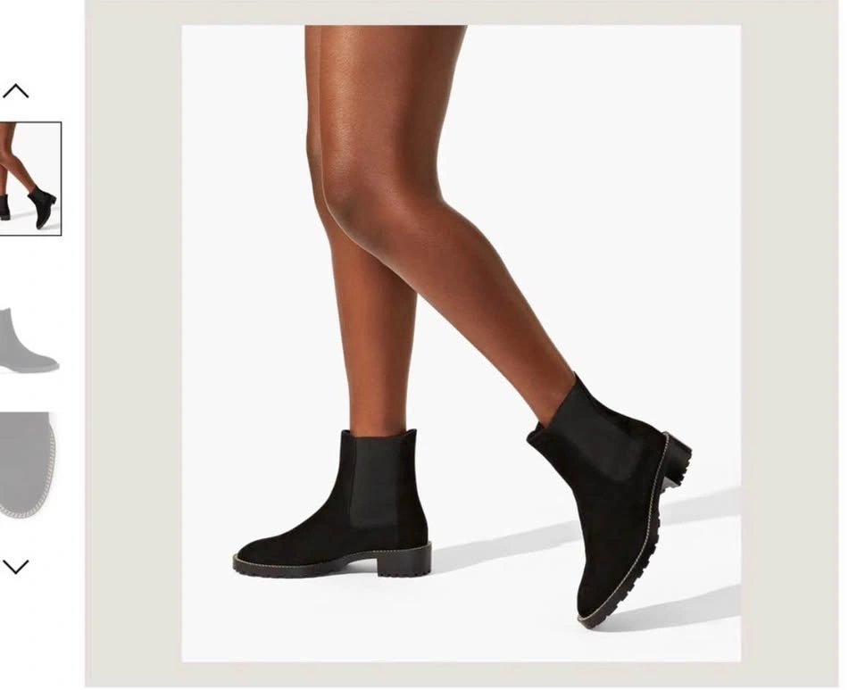 Stuart Weitzman Black Suede Chelsea Boots - Size 6.5 (NEW) - photo 2