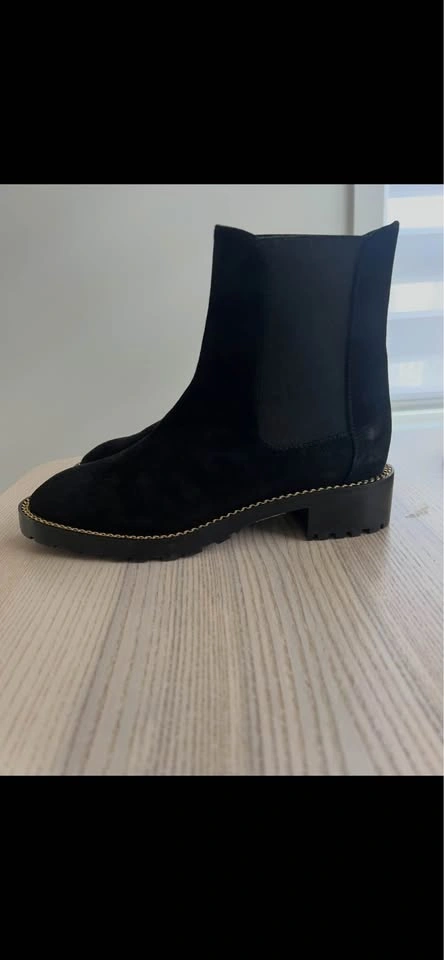 Stuart Weitzman Black Suede Chelsea Boots - Size 6.5 (NEW) - photo 4