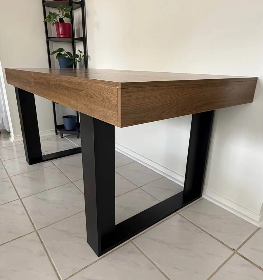 Modern Extendable Dining Table – Seats 4-8 – Walnut/Oak Top w/ B - photo 5