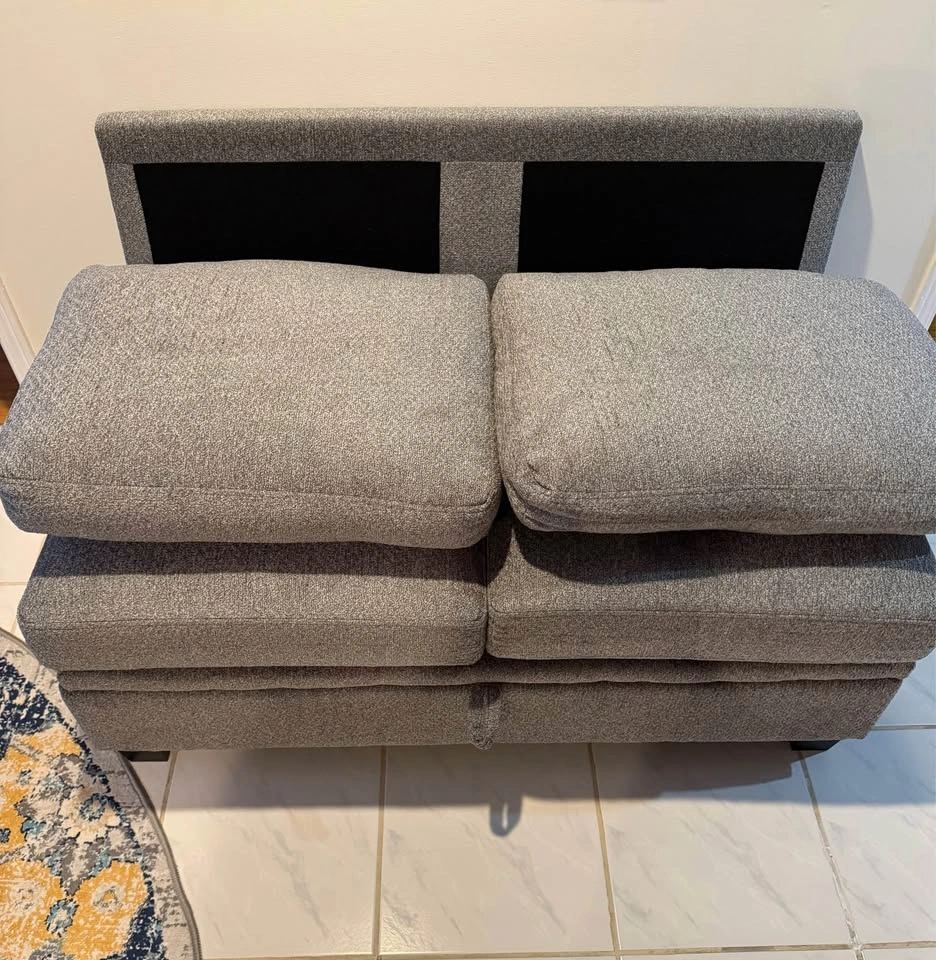Modern Gray Storage Loveseat Sofa - Brand New - photo 3