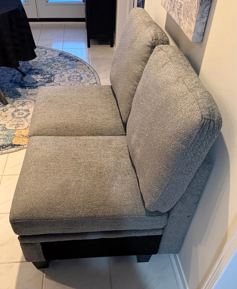 Modern Gray Storage Loveseat Sofa - Brand New - photo 5