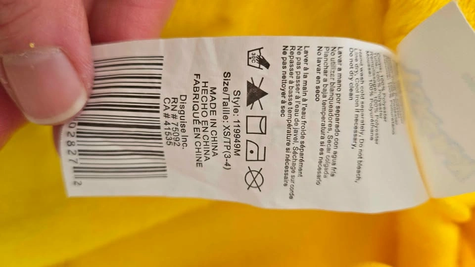 Pikachu Costume XS (3-4) - photo 3