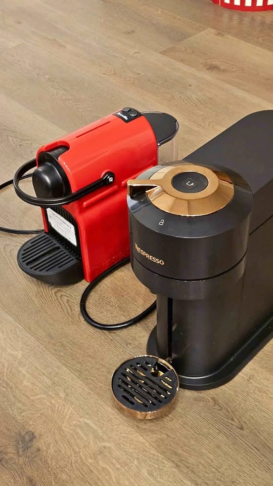 Nespresso Coffee Machines - Red Breville Original & Black Vertuo