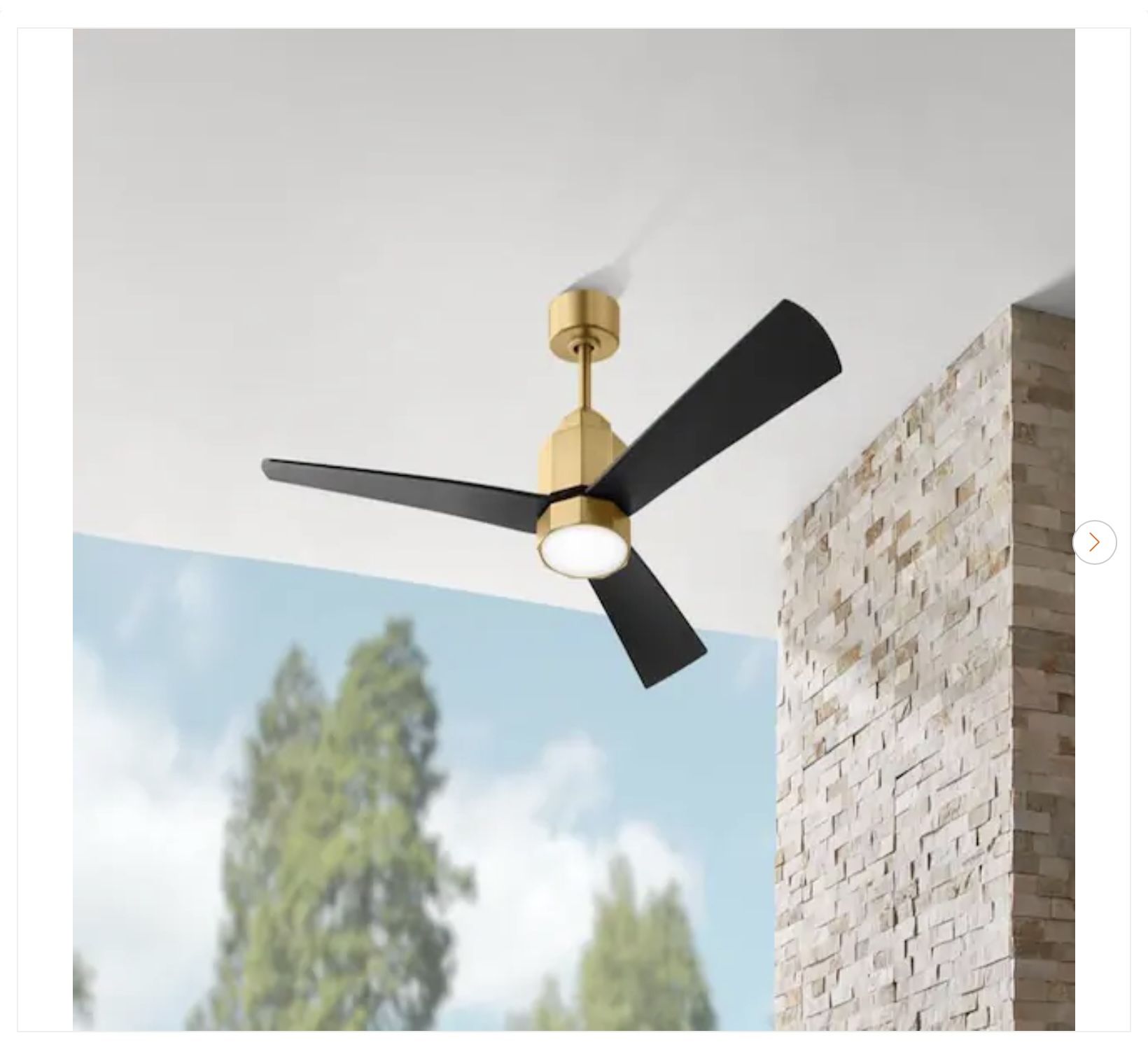 Hampton Bay Everlea 52" Ceiling Fan - Brushed Gold