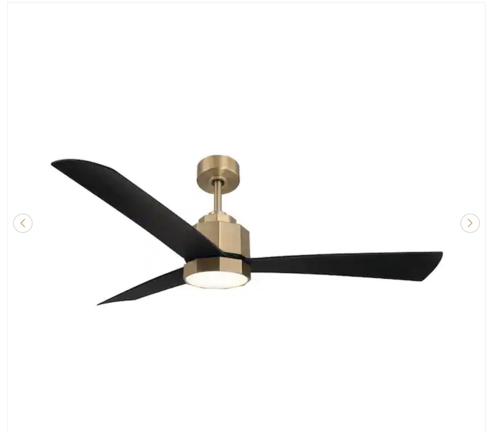 Hampton Bay Everlea 52" Ceiling Fan - Brushed Gold - photo 2