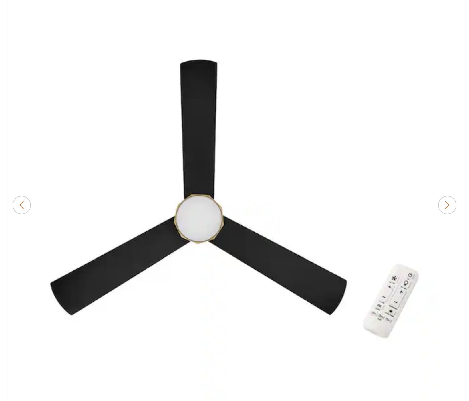 Hampton Bay Everlea 52" Ceiling Fan - Brushed Gold - photo 3